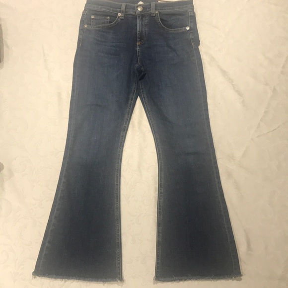 Rag & Bone Jeans high waist-size 27-flare bottom, Made in USA - Picture 3 of 8